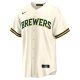 Men's Milwaukee Brewers Rhys Hoskins Nike Cream Home Replica Player Jersey